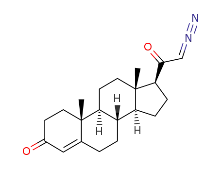 Molecular Structure of 53892-00-5 (21-diazopregn-4-ene-3,20-dione)