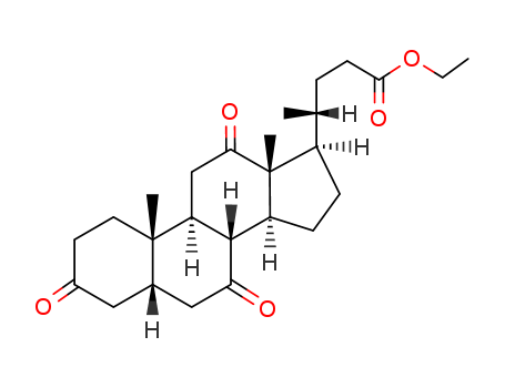 Cholan-24-oic acid,3,7,12-trioxo-, ethyl ester, (5b)-