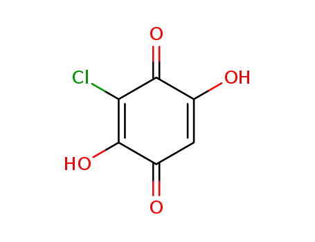 Molecular Structure of 26361-22-8 (2,5-Cyclohexadiene-1,4-dione, 3-chloro-2,5-dihydroxy-)