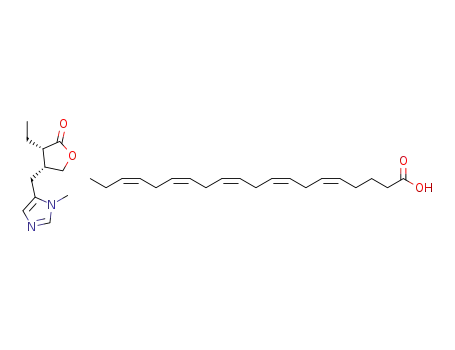 5-(((3R,4S)-4-ethyl-5-oxotetrahydrofuran-3-yl)methyl)-1-methyl-1H-imidazol-1-ium (5Z,8Z,11Z,14Z,17Z)-icosa-5,8,11,14,17-pentaenoate