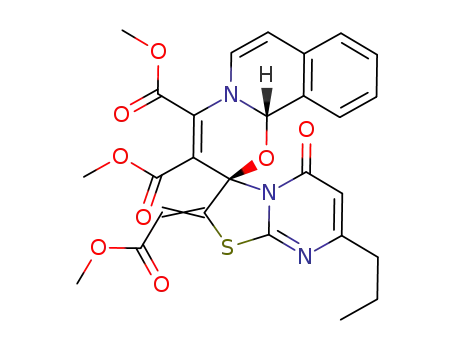 dimethyl 2-(2-methoxy-2-oxoethylidene)-5-oxo-7-propyl-2H,5H,11b'H-spiro[thiazolo[3,2-a]pyrimidine-3,2'-[1,3]oxazino[2,3-a]isoquinoline]-3',4'-carboxylate