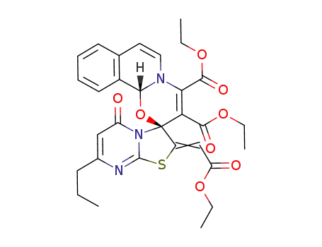 diethyl 2-(2-ethoxy-2-oxoethylidene)-5-oxo-7-propyl-2H,5H,11b'H-spiro[thiazolo[3,2-a]pyrimidine-3,2'-[1,3]oxazino[2,3-a]isoquinoline]-3',4'-carboxylate