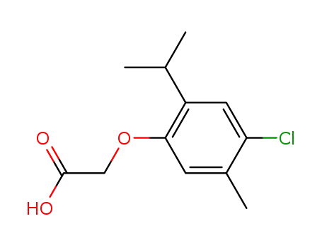 Molecular Structure of 5411-11-0 ((4-CHLORO-2-ISOPROPYL-5-METHYL-PHENOXY)-ACETIC ACID)