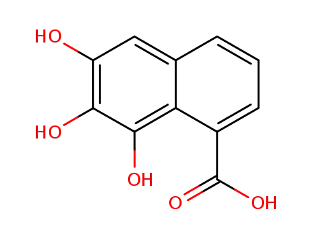 Molecular Structure of 672919-94-7 (1-Naphthoic acid, 6,7,8-trihydroxy- (5CI))