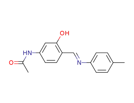 acetic acid-[3-hydroxy-4-(p-tolylimino-methyl)-anilide]