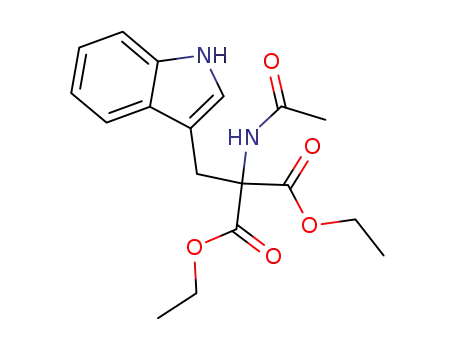 Molecular Structure of 5379-97-5 (diethyl (acetylamino)(1H-indol-3-ylmethyl)propanedioate)