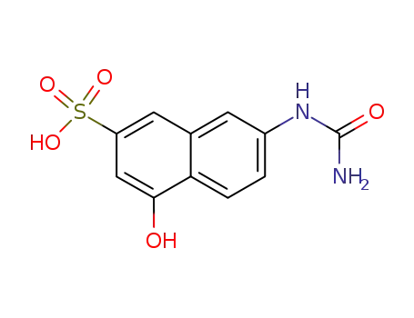Molecular Structure of 6421-85-8 (1-Hydroxy-6-ureido-3-naphthalenesulfonic acid)
