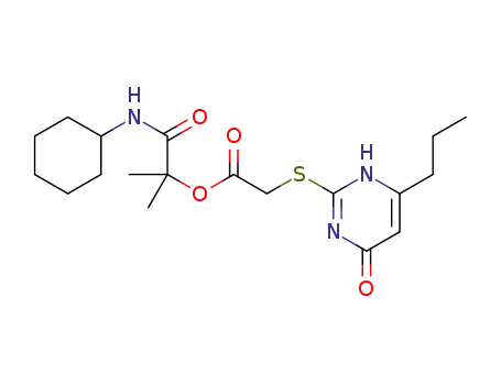 1-(cyclohexylamino)-2-methyl-1-oxopropan-2-yl 2-([4-oxo-6-propyl-1,4-dihydropyrimidin-2-yl]thio)acetate