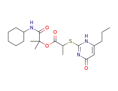 1-(cyclohexylamino)-2-methyl-1-oxopropan-2-yl 2-([4-oxo-6-propyl-1,4-dihydropyrimidin-2-yl]thio)propanoate