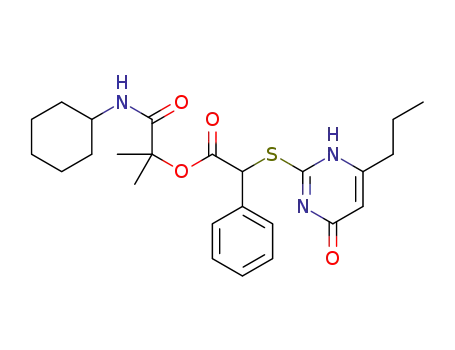 1-(cyclohexylamino)-2-methyl-1-oxopropan-2-yl 2-([4-oxo-6-propyl-1,4-dihydropyrimidin-2-yl]thio)-2-phenylacetate