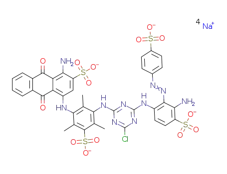 C38H27ClN10O14S4(4-)*4Na(1+)