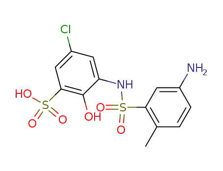 Molecular Structure of 6528-45-6 (2-methyl-5-amino-2'-hydroxy-3'-sulfo-5'-chlorobenzenesulfonanilide)