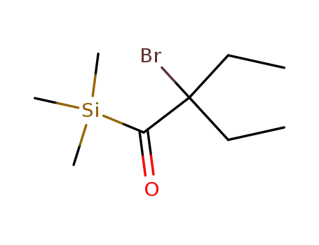 Molecular Structure of 128589-01-5 (Silane, (2-bromo-2-ethyl-1-oxobutyl)trimethyl-)