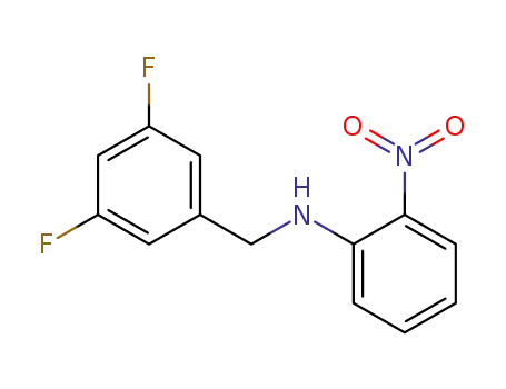 Molecular Structure of 105969-13-9 (Benzenemethanamine, 3,5-difluoro-N-(2-nitrophenyl)-)