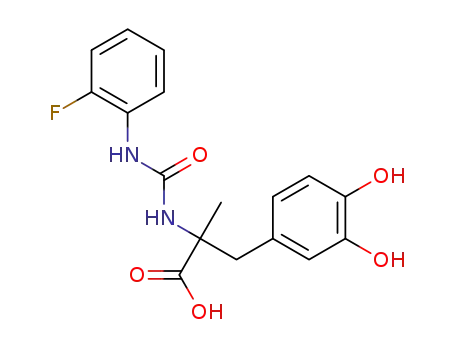 3-(3,4-dihydroxyphenyl)-2-(3-(2-fluorophenyl)ureido)-2-methylpropanoic acid
