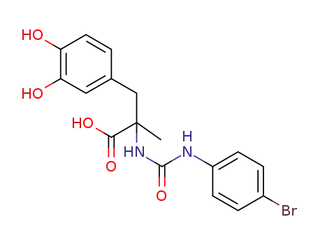 (3-(4-bromophenyl)ureido)-3-(3,4-dihydroxyphenyl)-2-methylpropanoic acid