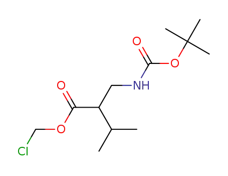 2-[[[(1,1-dimethylethoxy)carbonyl]amino]methyl]-3-methylbutanoic acid chloromethyl ester