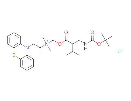 N-[[2-[[[(1,1 dimethylethoxy)carbonyl]amino]methyl]-3-methyl-1-oxobutoxy]methyl]-N,N,α-trimethyl-10H-phenothiazin-10-ethanaminium chloride