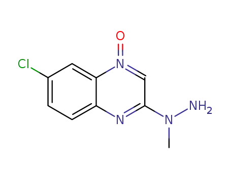 Molecular Structure of 126983-41-3 (Quinoxaline, 6-chloro-2-(1-methylhydrazino)-, 4-oxide)