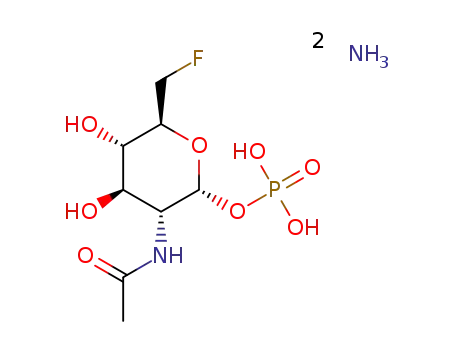ammonium 2-acetamido-2,6-dideoxy-6-fluoro-α-D-glucopyranosyl-1-phosphate