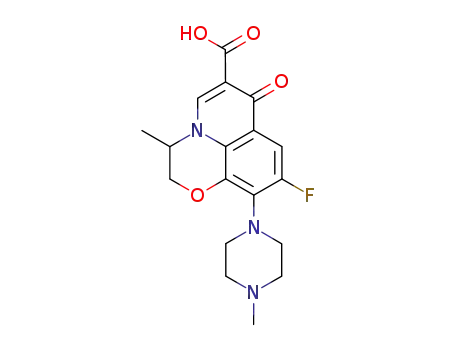 Molecular Structure of 82419-36-1 (Ofloxacin)