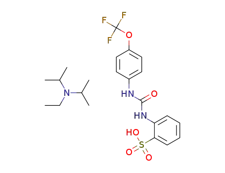 N-ethyl-N-isopropylpropan-2-aminium 2-(3-(4-(trifluoromethoxy)phenyl)ureido)benzenesulfonate