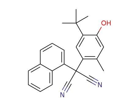 2-(5-(tert-butyl)-4-hydroxy-2-methylphenyl)-2-(naphthalen-1-yl)malononitrile