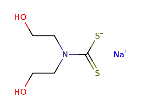 Carbamodithioic acid,N,N-bis(2-hydroxyethyl)-, sodium salt (1:1)