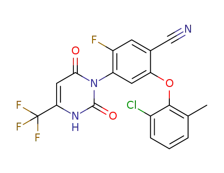 2-(2-chloro-6-methylphenoxy)-4-[2,6-dioxo-4-(trifluoromethyl)-3,6-dihydropyrimidin-1(2H)-yl]-5-fluorobenzonitrile
