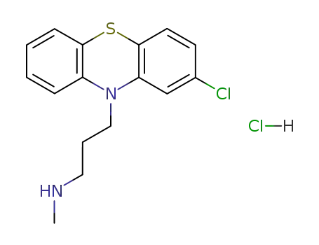 Molecular Structure of 3953-65-9 (Demethyl Chlorpromazine Hydrochloride)