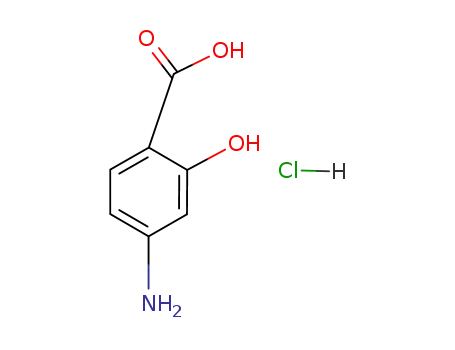 Molecular Structure of 6018-18-4 (Salicylic acid, 4-amino-, hydrochloride)