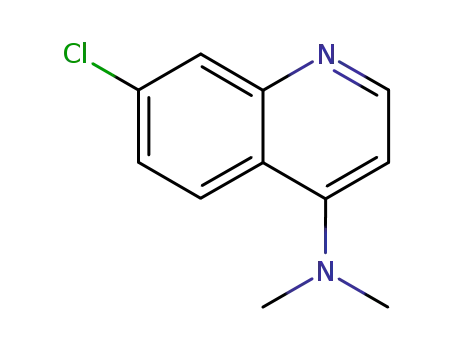 Molecular Structure of 22072-07-7 (7-CHLORO-4-N,N-DIMETHYLAMINO-QUINOLINE)