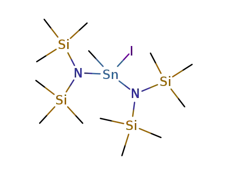 Molecular Structure of 60228-61-7 (Stannanediamine, 1-iodo-1-methyl-N,N,N',N'-tetrakis(trimethylsilyl)-)