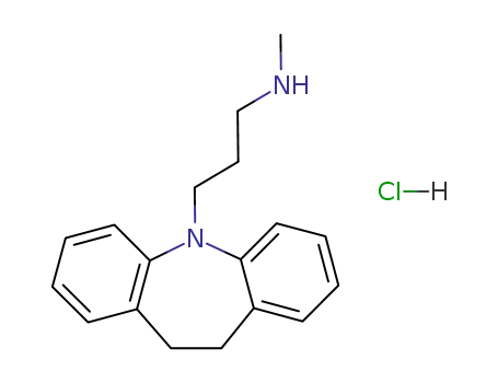 10,11-Dihydro-5-(3-(methylamino)prop-yl)-5h-dibenz(b,f)azepine hydro-chloride