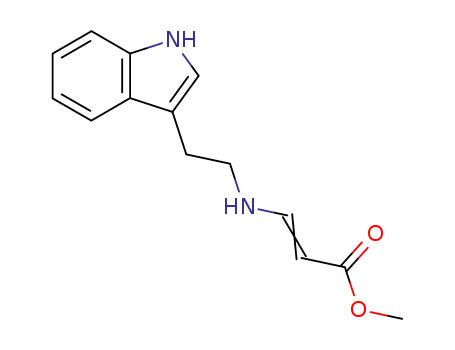 Molecular Structure of 194150-88-4 (2-Propenoic acid, 3-[[2-(1H-indol-3-yl)ethyl]amino]-, methyl ester)