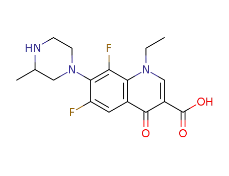 Molecular Structure of 98079-51-7 (Lomefloxacin)