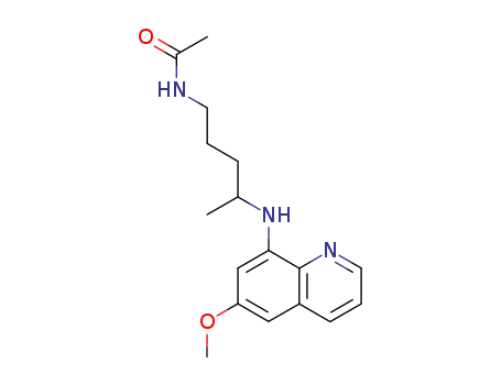 Molecular Structure of 77229-67-5 (N-{4-[(6-methoxyquinolin-8-yl)amino]pentyl}acetamide)
