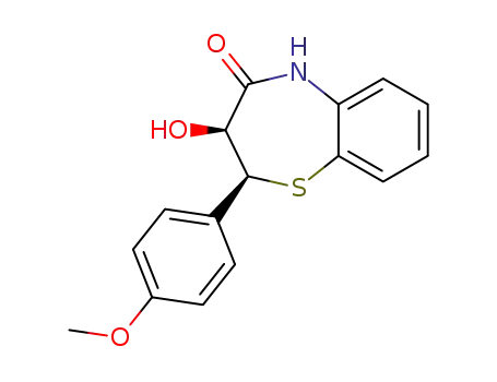Molecular Structure of 42399-49-5 ((2S-cis)-(+)-2,3-Dihydro-3-hydroxy-2-(4-methoxyphenyl)-1,5-benzothiazepin-4(5H)-one)