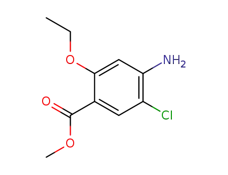 Molecular Structure of 112914-03-1 (Benzoic acid, 4-amino-5-chloro-2-ethoxy-, methyl ester)