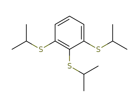 Molecular Structure of 74542-66-8 (Benzene, 1,2,3-tris[(1-methylethyl)thio]-)