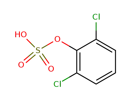 Molecular Structure of 92545-10-3 (Phenol, 2,6-dichloro-, hydrogen sulfate)