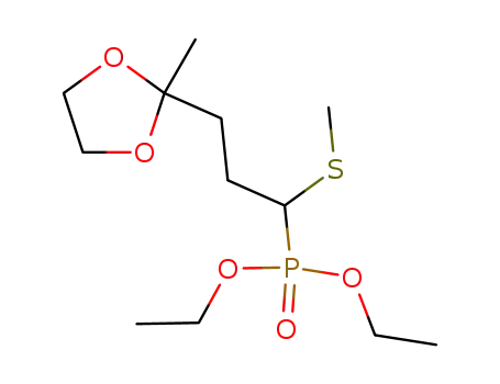 [3-(2-Methyl-[1,3]dioxolan-2-yl)-1-methylsulfanyl-propyl]-phosphonic acid diethyl ester