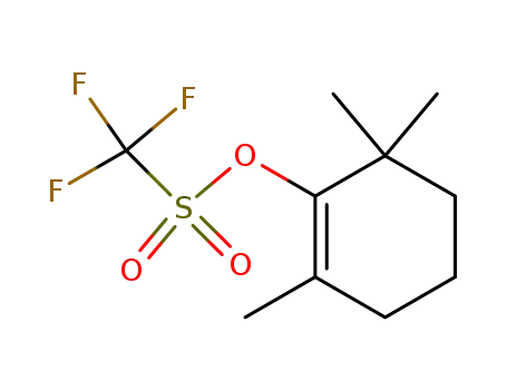 Molecular Structure of 99747-72-5 (Methanesulfonic acid, trifluoro-, 2,6,6-trimethyl-1-cyclohexen-1-yl ester)