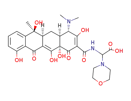 (4-dimethylamino-3,6,10,12,12a-pentahydroxy-6-methyl-1,11-dioxo-1,4,4a,5,5a,6,11,12a-octahydro-naphthacene-2-carbonylamino)-morpholin-4-yl-acetic acid