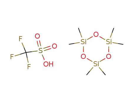 2,2,4,4,6,6-Hexamethyl-[1,3,5,2,4,6]trioxatrisilinane; compound with trifluoro-methanesulfonic acid