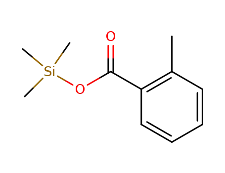 Molecular Structure of 55557-15-8 (2-Methylbenzoic acid trimethylsilyl ester)