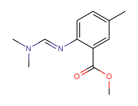 Molecular Structure of 113290-34-9 (Benzoic acid, 2-[[(dimethylamino)methylene]amino]-5-methyl-, methyl
ester)