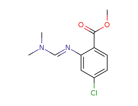 Molecular Structure of 113290-36-1 (Benzoic acid, 4-chloro-2-[[(dimethylamino)methylene]amino]-, methyl
ester)