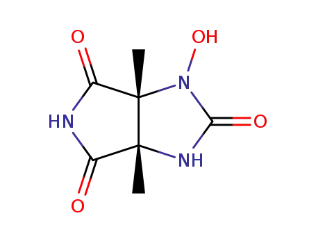 Molecular Structure of 89356-43-4 (Pyrrolo[3,4-d]imidazole-2,4,6(5H)-trione,
tetrahydro-1-hydroxy-3a,6a-dimethyl-, cis-)