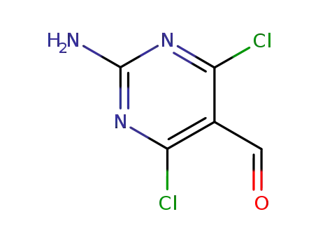 Molecular Structure of 5604-46-6 (2-Amino-4,6-dichloro-5-formylpyrimidine)